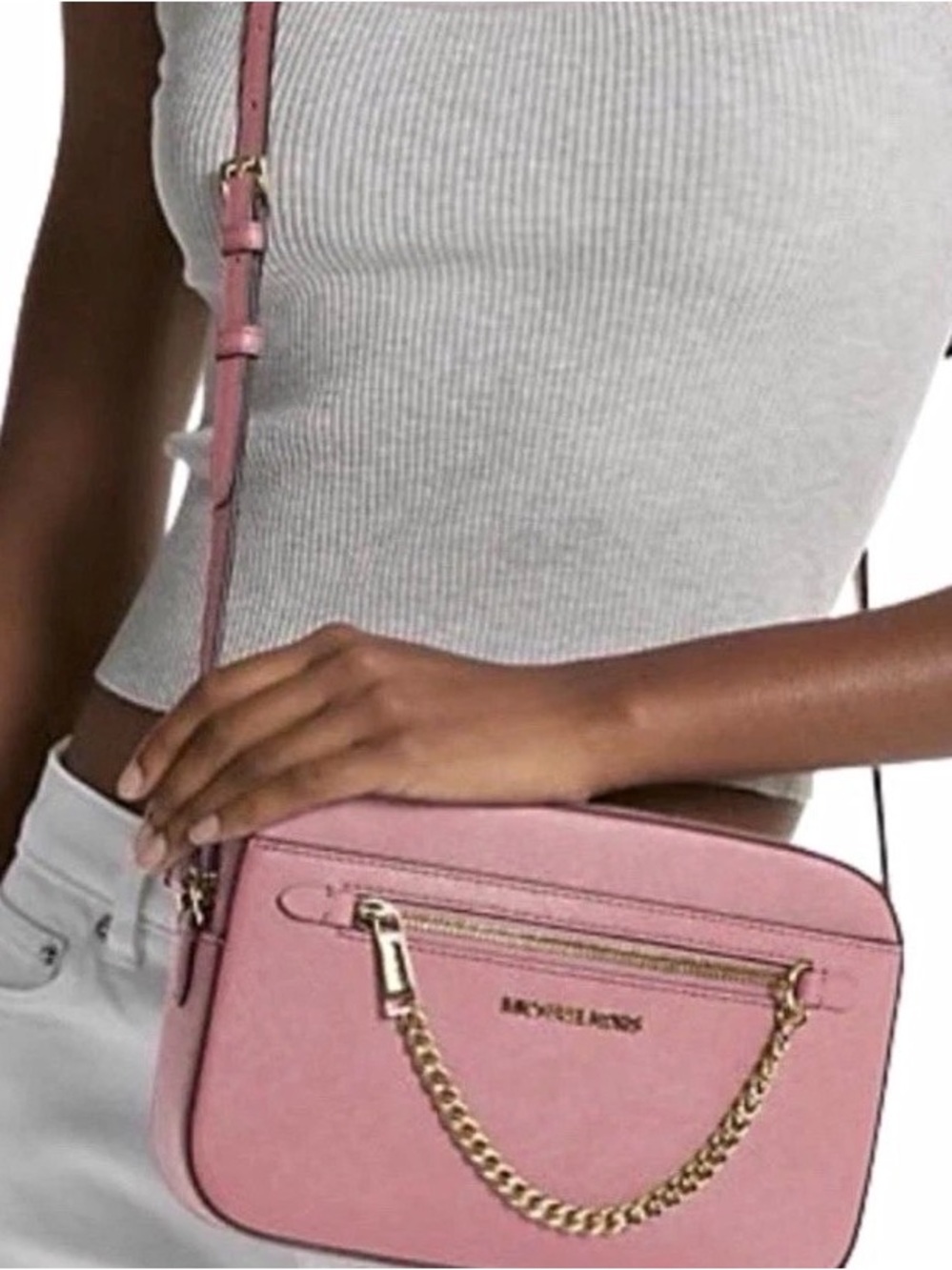Michael Kors Jet Set Large Saffiano Leather Crossbody Bag